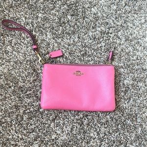 Hot Pink Coach Wristlet (Petunia)